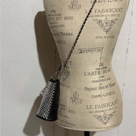 Steve Madden Black and Silver Rhinestone Crossbody Bag - Picture 2 of 9